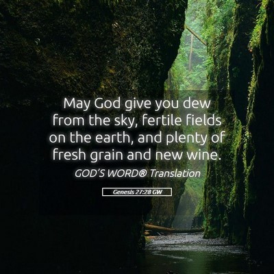 Picture 05 - Genesis 27:28 GW - May God give you dew from the sky, fertile fields - Bible Verse Picture