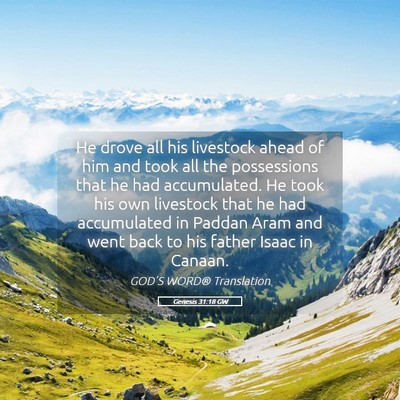 Picture 05 - Genesis 31:18 GW - He drove all his livestock ahead of him and took - Bible Verse Picture