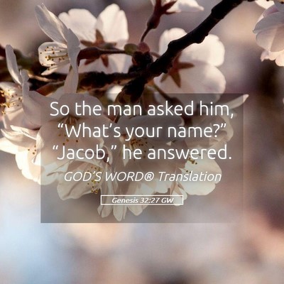 Picture 05 - Genesis 32:27 GW - So the man asked him, “What’s your name?” - Bible Verse Picture