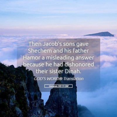 Picture 05 - Genesis 34:13 GW - Then Jacob’s sons gave Shechem and his father - Bible Verse Picture