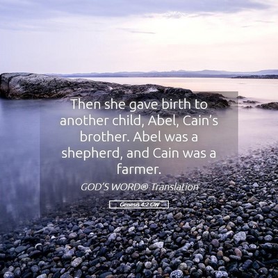 Picture 05 - Genesis 4:2 GW - Then she gave birth to another child, Abel, - Bible Verse Picture