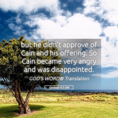Picture 05 - Genesis 4:5 GW - but he didn’t approve of Cain and his offering. - Bible Verse Picture