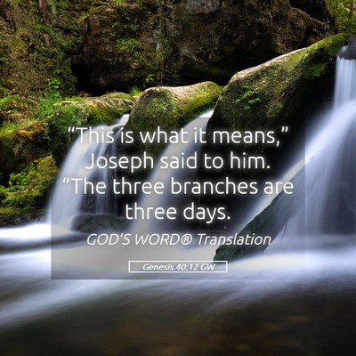 Picture 05 - Genesis 40:12 GW - “This is what it means,” Joseph said to him. - Bible Verse Picture