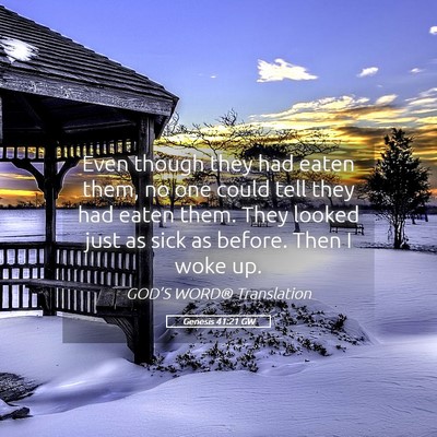 Picture 05 - Genesis 41:21 GW - Even though they had eaten them, no one could - Bible Verse Picture