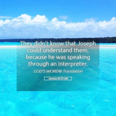 Picture 05 - Genesis 42:23 GW - They didn’t know that Joseph could understand - Bible Verse Picture