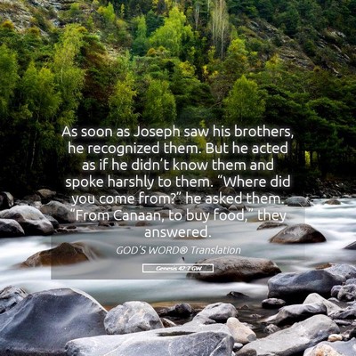 Picture 05 - Genesis 42:7 GW - As soon as Joseph saw his brothers, he recognized - Bible Verse Picture