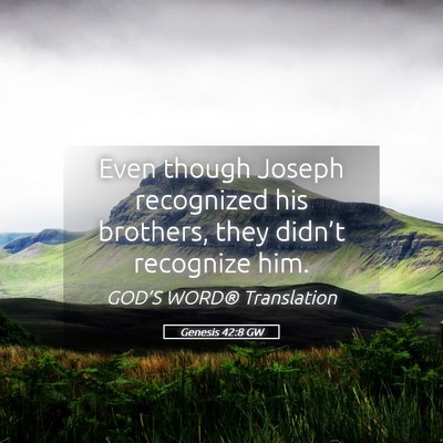 Picture 05 - Genesis 42:8 GW - Even though Joseph recognized his brothers, they - Bible Verse Picture