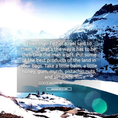 Picture 05 - Genesis 43:11 GW - Then their father Israel said to them, “If - Bible Verse Picture
