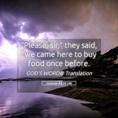 Picture 05 - Genesis 43:20 GW - “Please, sir,” they said, “we came here to - Bible Verse Picture