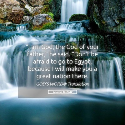 Picture 05 - Genesis 46:3 GW - “I am God, the God of your father,” he said. - Bible Verse Picture