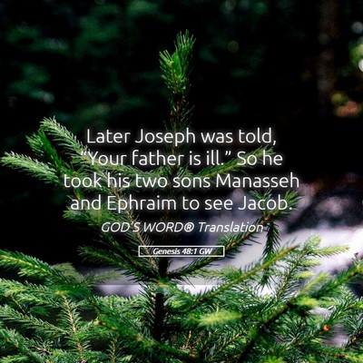 Picture 05 - Genesis 48:1 GW - Later Joseph was told, “Your father is ill.” - Bible Verse Picture