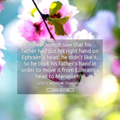 Picture 05 - Genesis 48:17 GW - When Joseph saw that his father had put his right - Bible Verse Picture