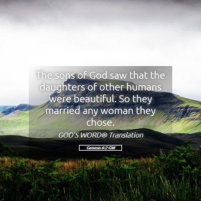 Picture 05 - Genesis 6:2 GW - The sons of God saw that the daughters of other - Bible Verse Picture