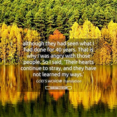 Picture 05 - Hebrews 3:10 GW - although they had seen what I had done for 40 - Bible Verse Picture