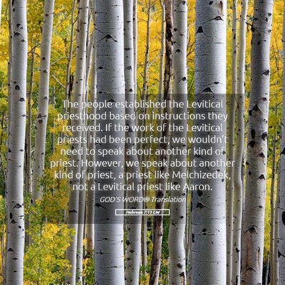 Picture 05 - Hebrews 7:11 GW - The people established the Levitical priesthood - Bible Verse Picture