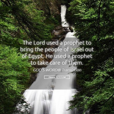 Picture 05 - Hosea 12:13 GW - The Lord used a prophet to bring the people of - Bible Verse Picture