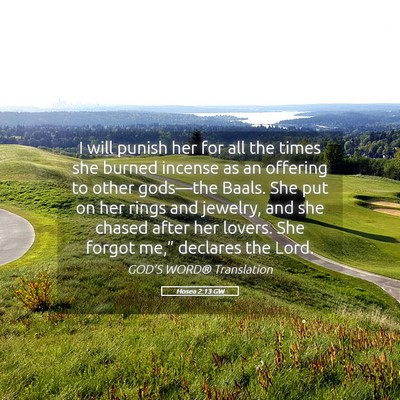 Picture 05 - Hosea 2:13 GW - I will punish her for all the times she burned - Bible Verse Picture