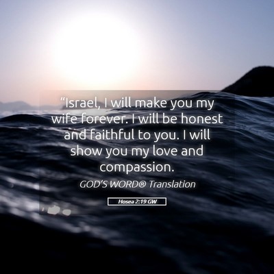 Picture 05 - Hosea 2:19 GW - “Israel, I will make you my wife forever. I - Bible Verse Picture