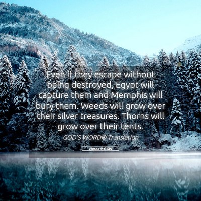 Picture 05 - Hosea 9:6 GW - Even if they escape without being destroyed, - Bible Verse Picture