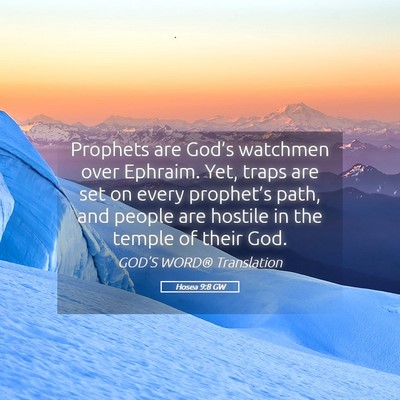 Picture 05 - Hosea 9:8 GW - Prophets are God’s watchmen over Ephraim. Yet, - Bible Verse Picture