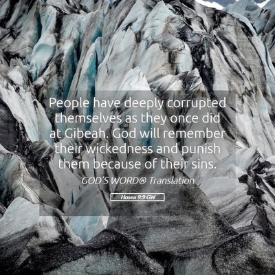 Picture 05 - Hosea 9:9 GW - People have deeply corrupted themselves as they - Bible Verse Picture