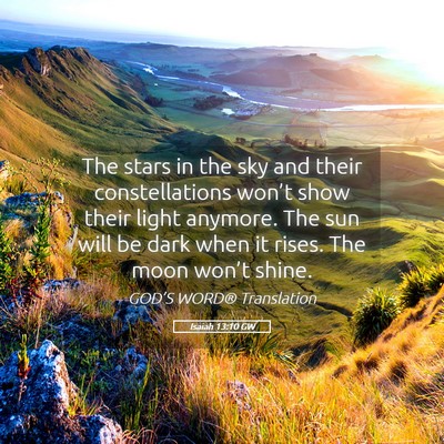 Picture 05 - Isaiah 13:10 GW - The stars in the sky and their constellations - Bible Verse Picture