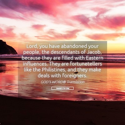 Picture 05 - Isaiah 2:6 GW - Lord, you have abandoned your people, the - Bible Verse Picture