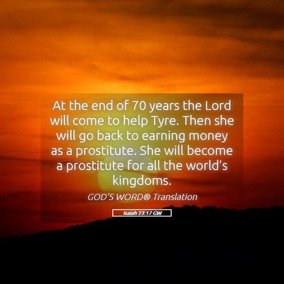 Picture 05 - Isaiah 23:17 GW - At the end of 70 years the Lord will come to help - Bible Verse Picture