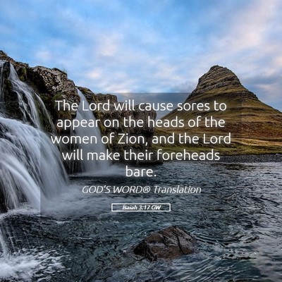 Picture 05 - Isaiah 3:17 GW - The Lord will cause sores to appear on the heads - Bible Verse Picture