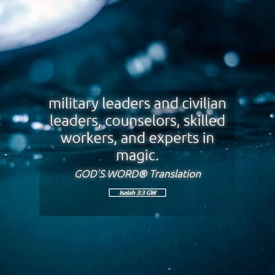 Picture 05 - Isaiah 3:3 GW - military leaders and civilian leaders, - Bible Verse Picture