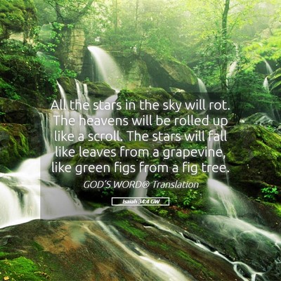 Picture 05 - Isaiah 34:4 GW - All the stars in the sky will rot. The heavens - Bible Verse Picture