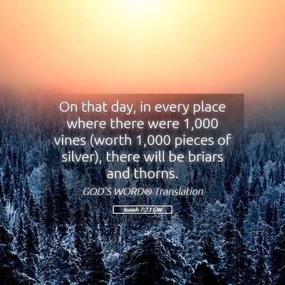 Picture 05 - Isaiah 7:23 GW - On that day, in every place where there were - Bible Verse Picture
