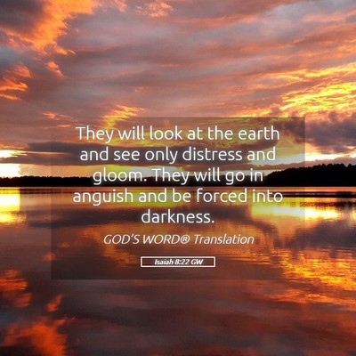 Picture 05 - Isaiah 8:22 GW - They will look at the earth and see only distress - Bible Verse Picture