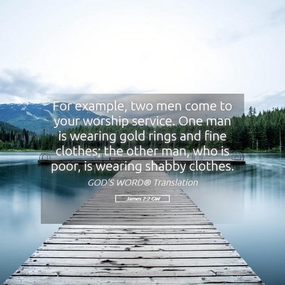 Picture 05 - James 2:2 GW - For example, two men come to your worship - Bible Verse Picture