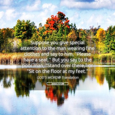 Picture 05 - James 2:3 GW - Suppose you give special attention to the man - Bible Verse Picture
