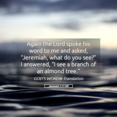 Picture 05 - Jeremiah 1:11 GW - Again the Lord spoke his word to me and asked, - Bible Verse Picture