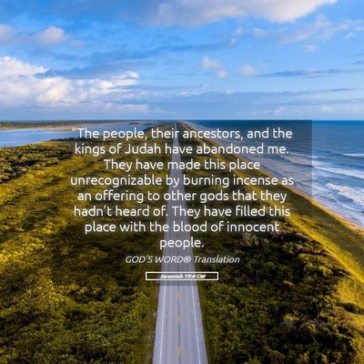 Picture 05 - Jeremiah 19:4 GW - “The people, their ancestors, and the kings of - Bible Verse Picture