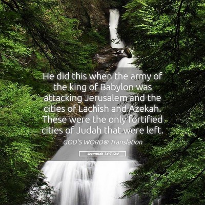 Picture 05 - Jeremiah 34:7 GW - He did this when the army of the king of Babylon - Bible Verse Picture