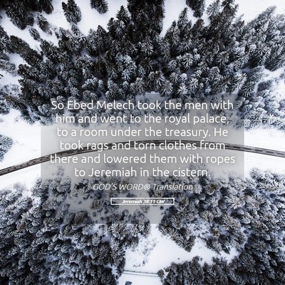 Picture 05 - Jeremiah 38:11 GW - So Ebed Melech took the men with him and went to - Bible Verse Picture