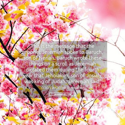 Picture 05 - Jeremiah 45:1 GW - This is the message that the prophet Jeremiah - Bible Verse Picture