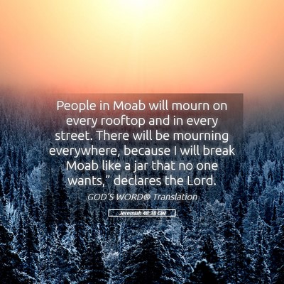 Picture 05 - Jeremiah 48:38 GW - People in Moab will mourn on every rooftop and in - Bible Verse Picture