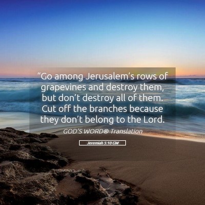 Picture 05 - Jeremiah 5:10 GW - “Go among Jerusalem’s rows of grapevines and - Bible Verse Picture