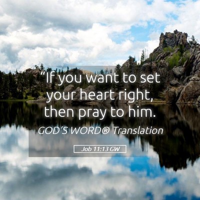 Picture 05 - Job 11:13 GW - “If you want to set your heart right, then pray - Bible Verse Picture