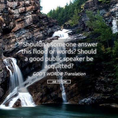 Picture 05 - Job 11:2 GW - “Shouldn’t someone answer this flood of - Bible Verse Picture