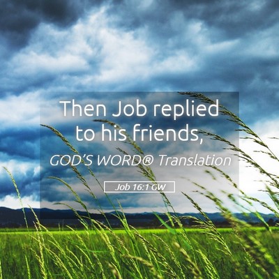 Picture 05 - Job 16:1 GW - Then Job replied to his - Bible Verse Picture