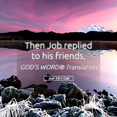 Picture 05 - Job 19:1 GW - Then Job replied to his - Bible Verse Picture