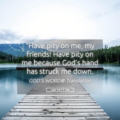 Picture 05 - Job 19:21 GW - “Have pity on me, my friends! Have pity on me - Bible Verse Picture