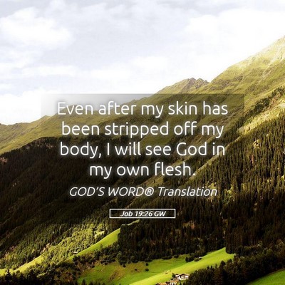 Picture 05 - Job 19:26 GW - Even after my skin has been stripped off my body, - Bible Verse Picture
