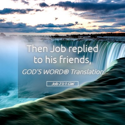 Picture 05 - Job 23:1 GW - Then Job replied to his - Bible Verse Picture