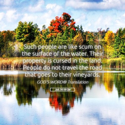 Picture 05 - Job 24:18 GW - Such people are like scum on the surface of the - Bible Verse Picture